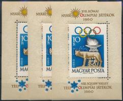 1960 Olimpia 3 db blokk (19.500)