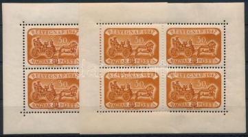 1947 2 db Bélyegnap kisív (30.000) (ráncok, saroktörés / creases, folded corner)