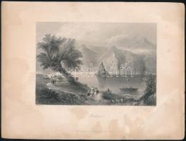 William Henry Bartlett (1809-1854) - Samuel Bradshaw (1832-1880): Babakáj-szikla (Babacai / Baba Caia), Románia. Acélmetszet, papír, kissé sérült, foltos, 20,5x27,5 cm