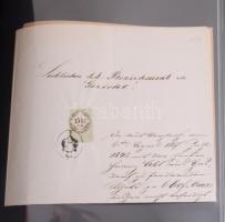ca 1850-1890 Osztrák-magyar okmánybélyeges okmány gyűjtemény, igényes KA-Be gyűrűs berakóban. 29 db, jelentős részt CM-es okmánybélyeges teljes okmány, majdnem mind 1860 előttiek.