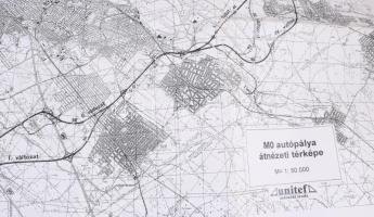 ca 2000 Az M0-s autóút átnézeti térképe. 85x100 cm M: 1: 50 000. Unitef