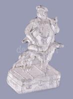 cca 1910 "A Múzeum Körúti Csángó Bőröndös M. védjegye" fém védjegy, h. 2,5cm