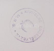 Váli Zoltán (1910-1994): Dunapart Visegrádnál. Rézkarc, papír, jelzett. Hátoldalán "Próbanyomat...