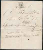 1860 Nagykanizsa, német nyelvű nyugta 7kr okmánybélyeggel