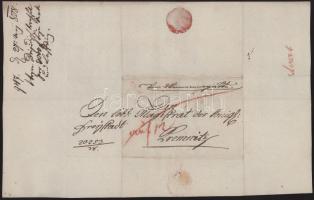 1808 Német nyelvű hivatalos levél Körmöcbányára (Kremnitz) küldve, 15kr szignettával