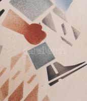 Vlagyimir Lebedev (1891-1967): Kalapos alak. Tus, vegyes technika, papír. Jelzés nélkül. Lapszéli sz...