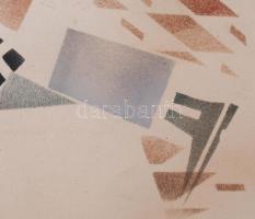 Vlagyimir Lebedev (1891-1967): Kalapos alak. Tus, vegyes technika, papír. Jelzés nélkül. Lapszéli sz...