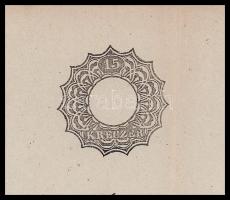 1852 Simontornya, sárbogárdi lakos részére kiállított bizonyítvány 15kr szignettával, "SIMONTOR...