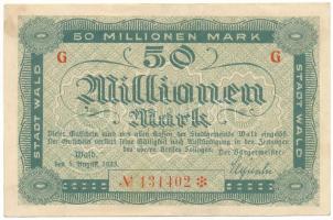 Német Birodalom 1923. 50.000.000M szárazpecséttel T:F German Empire 1923. 50.000.000 Mark with embossed stamp C:F