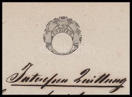 1854 Székesfehérvár (Stuhlweissenburg), kamatnyugta (Interessen Quittung) német nyelven, 45kr szigne...