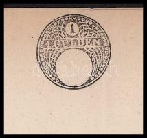 cca 1850-1854 1G (1 Gulden) szignettás biankó okirat