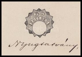 1854 Pest, nyugtatvány ,,a dicskei Kovács György féle csődtömegből néhai Feyes Antal cs. k. udv. tan...