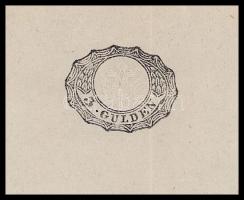 1854 Szekszárd, nyugta 3G (3 Gulden) szignettával