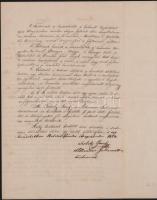 1854 Balatonfüred, haszonbéri szerződés 12G (12 Gulden) szignettával