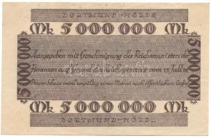 Németország / Weimari Köztársaság / Dortmund 1923. 5.000.000M T:F pici beszakadás
Germany / Weimar ...