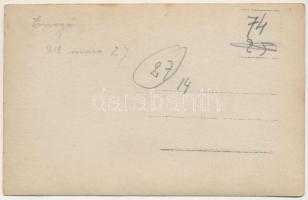 1918 Enego (Sette Comuni, Hétközség fennsíkja, Cimbrian), a Santa Giustina kolostor és a város romja...