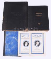 5 darab zenével kapcsolatos kiadvány, közte Bach: 15 válogatott kis praeludium + Karénekes kézikönyv 1911. Sérült borító, laza kötés.