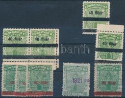 ca 1925 Szombathely városi illetékbélyegek felülnyomásokkal