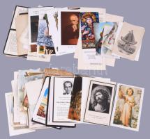 Zacskónyi egyházi nyomtatvány, zömmel szentkép.