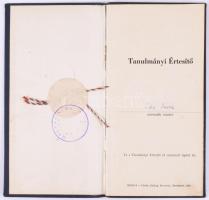 1955-1958 II. Rákóczi Ferenc Katonai Középiskola tanulmányi értesítő