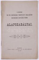 1901 A Kassai M. Kir. Gazdasági Tanintézeti Hallgatók Gazdasági Egyesületének Alapszabályai. Kassa, 1901, papírkötés, 14p.