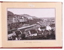1897 Karlsbad, 47 fekete-fehér képet tartalmazó kihajtható leporello, egy lapon hajtásnyommal, kettő...