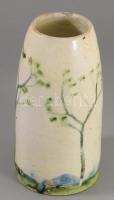Váza fa mintával. cca 1900, Alföld, mázas kerámia, felületi sérüléssel, m: 20,5 cm