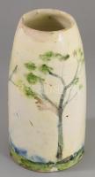 Váza fa mintával. cca 1900, Alföld, mázas kerámia, felületi sérüléssel, m: 20,5 cm