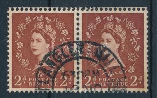 Nagy Britannia 1955/1957 Forgalmi pár fordított vízjellel / inverted watermark Mi 285 (Gibbons 573, GBP 140.-)