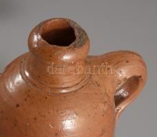 Antik RAKOCZY kőedény palack, jelzett, felületi sérüléssel, m: 22,5 cm