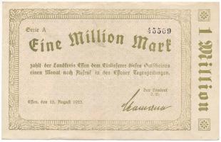 Németország / Weimari Köztársaság / Essen 1923. 1.000.000M T:F erős papír
Germany / Weimar Republic...