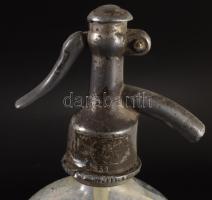 Szabó Kálmán Gyógyszerész Debrecen szódás üveg, m: 31 cm