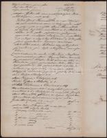 1868 Okmány 1858 1Fl + 50kr + 36kr illetékbélyeggel