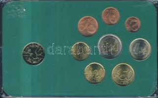 Olaszország 2002. 1c-2€ 8klf db + San Marino 2000. 10l próbaveret kereskedői szettben T:1 ...