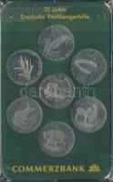Németország 1987. "25 éves élelem segélyezés" 7db klf emlékéremmel, eredeti Commerzbank dísztokban T:1