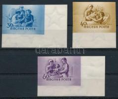 1954 Anya- és csecsemővédelem vágott ívsarki 30f + 60f és ívszéli 40f