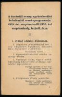A dunántúli ág. hitv. evang. egyházkerület belmissziói munkaprogrammja az 1929-1930. évre. VI. évfol...