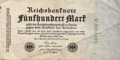 Német Birodalom/Weimari Köztársaság/Berlin 1922.07.07. 500M (2x) hátoldalukon gyermekrajz + DN Souve...