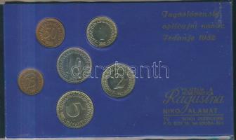 Jugoszlávia 1982. 25p-10D 6db klf érme eredeti szettben T:1