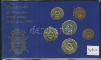Jugoszlávia 1982. 25p-10D 6db klf érme eredeti szettben T:1