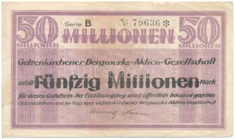Németország / Weimari Köztársaság / Gelsenkirchen 1923. 50.000.000M T:F Germany / Weimar Republic / Gelsenkirchen 1923. 50.000.000 Mark C:F