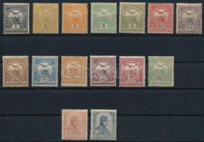 1906 Turul sor (*185.000) (2f, 12f, 20f, 60f foltos / spots, 5f gumi nélkül / without gum)