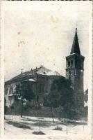 Újszász, Római katolikus templom. Hangya szövetkezet kiadása (szakadás / tear)