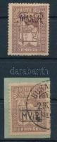 Német megszállás Romániában 1917 Mi 2y + 3x fordított felülnyomattal, garancia nélkül / no guarantee