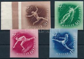 1952 Olimpia (I.) - Helsinki ívszéli vágott 30f, 40f, 60f és 1Ft