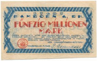 Németország / Weimari Köztársaság / Hamborn 1923. 50.000.000M T:F Germany / Weimar Republic / Hamborn 1923. 50.000.000 Mark C:F