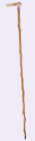 Sétapálca, faragott csont nyúlfej fogóval, kopással, h: 83 cm