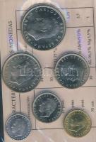 Spanyolország 1982. "Labdarugó VB" numizmatikai szett 6 klf db 0,50P-100P T:1 tanúsítvánnyal!