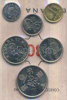 Spanyolország 1982. "Labdarugó VB" numizmatikai szett 6 klf db 0,50P-100P T:1 tanúsítvánny...