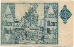 Németország / Weimari Köztársaság / Hamborn 1923. 10.000.000M szárazpecséttel T:F pici szakadások
G...